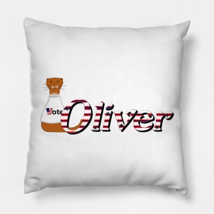 Oliver The Otter Says Get Out and Vote! Pillow