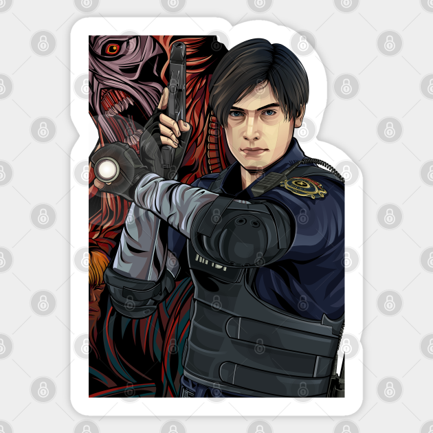 Leon S Kennedy Re 2 Leon S Kennedy Sticker Teepublic