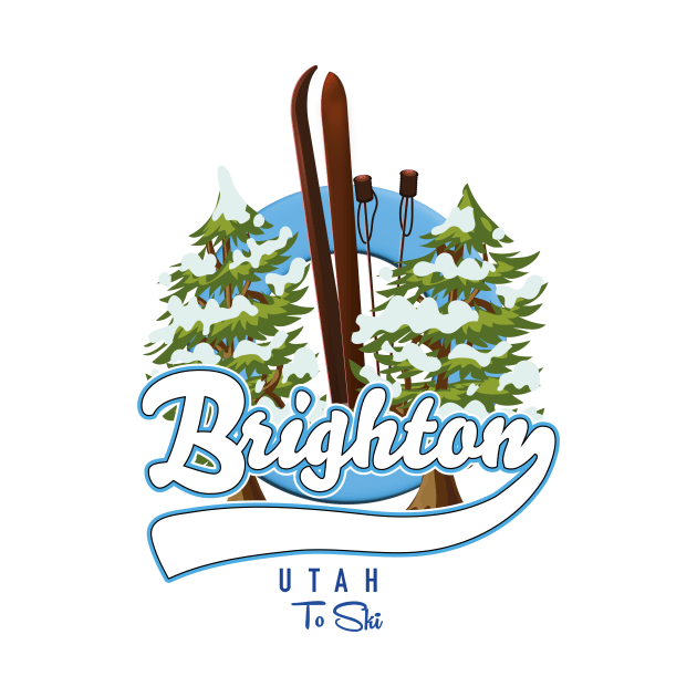 Brighton Utah to ski logo by nickemporium1