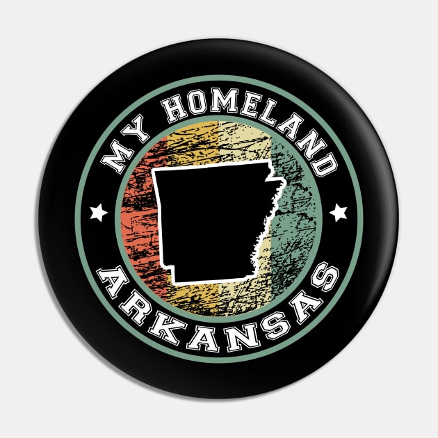 Homeland Arkansas state USA vintage Pin by LiquidLine