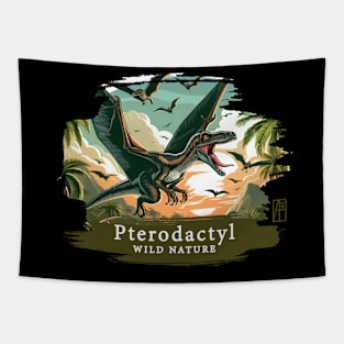 Pterodactyl - WILD NATURE - DINOSAURS -1 Tapestry