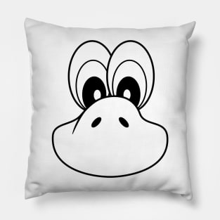 Black Minimalist Funny Emoji Cartoon Face Pillow