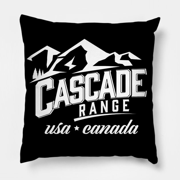 Cascade Range USA Canada Pillow by nickemporium1