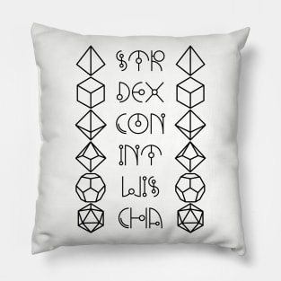 Character Abilities Dice Pillow