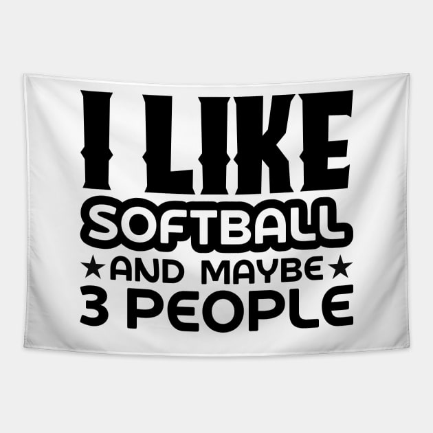 I like softball and maybe 3 people Tapestry by colorsplash