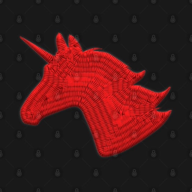 Unicorn stitched logo by oberkorngraphic