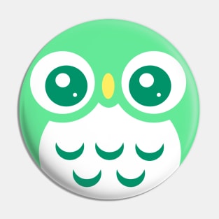 Aqua green Cute baby Owl Pin