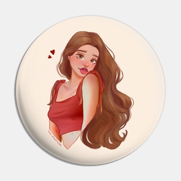 Heart Girl Pin by Nixi