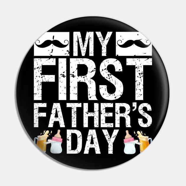 Mens Funny First Father's Day Present Beer Baby Bottle New Daddy Pin by drag is art