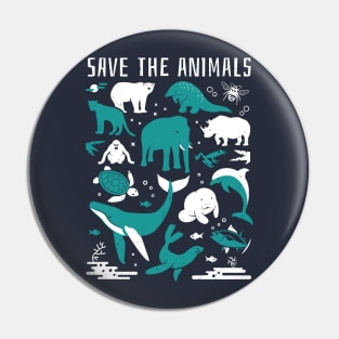 Save The Animals - Endangered Animals Pin