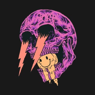 Retro Lightning Skull T-Shirt