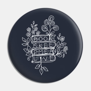 Books keep me alive hand drawn artwork Pin