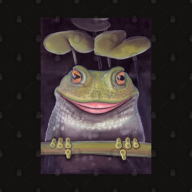 Funny smiling frog with big lips by TheGuardianElephant