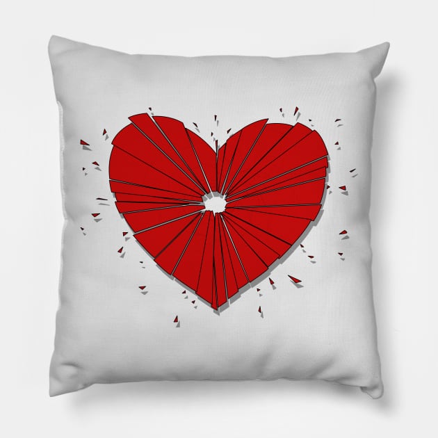 Heart shot Pillow by Savousepate