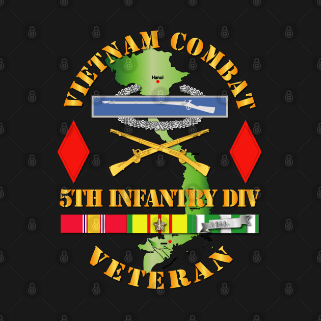 Disover Vietnam Combat Infantry Veteran w 5th Inf Div SS V1I - Infantry - T-Shirt