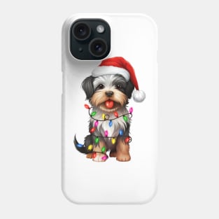 Christmas Biewer Terrier Phone Case