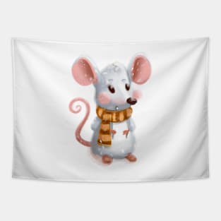 Cute Mouse Drawing Tapestry