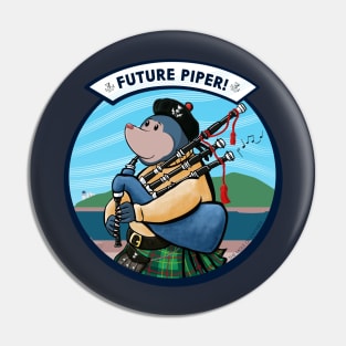 Future Piper Bagpipe Player Pipe Band Pin