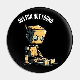 404 Fun Not Found v2 (round) Pin