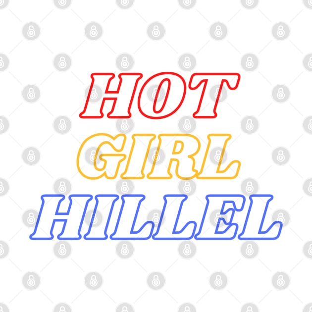 Hot Girl Hillel - Red, Gold & Blue by stickersbyjori