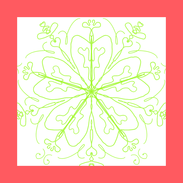 delicate green mandala by ylleloog