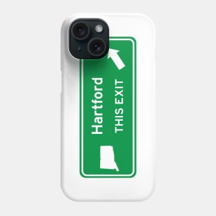 Hartford, Connecticut Highway Exit Sign Phone Case