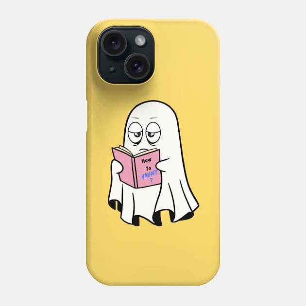 Little ghost studying, How to Haunt ? Phone Case by Taz Maz Design