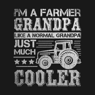 Farm Retro Farmer Grandpa T-Shirt