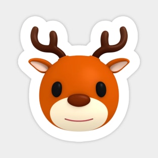 Santa's Deer Magnet
