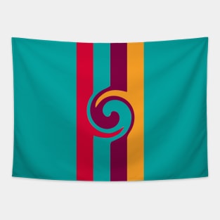 Geometric stripes color funny Tapestry