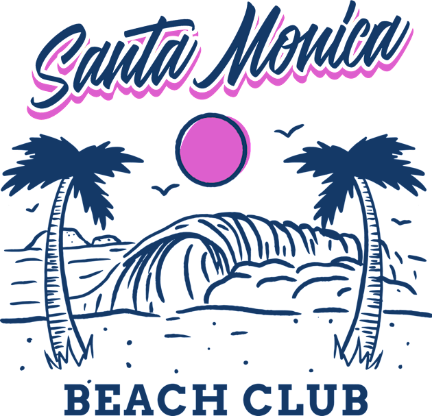 Santa Monica Beach Club Kids T-Shirt by funandgames