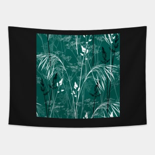 Wild grasses - dark green Tapestry