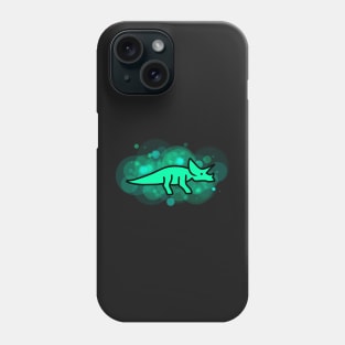 Turquoise Triceratops Rainbow Dinosaurs Series Phone Case