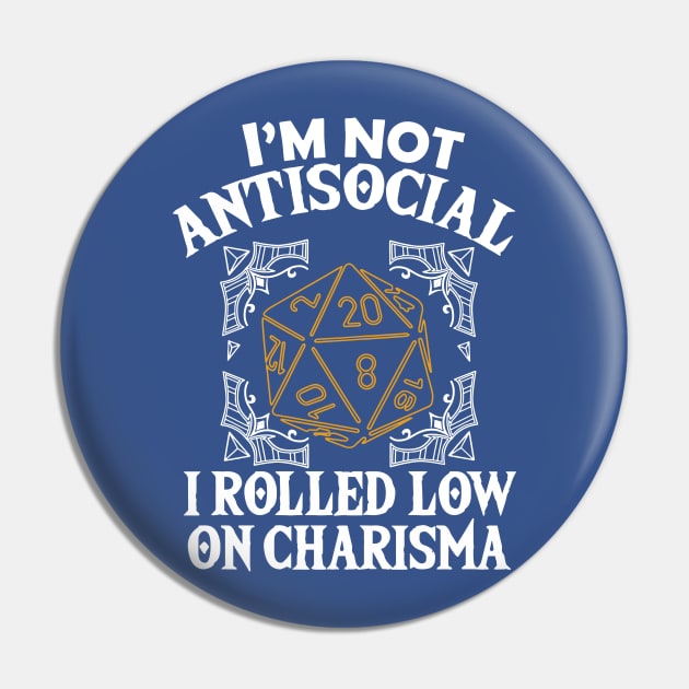 Dragons D20 Dice I'm Not Antisocial 1 Pin by canmui