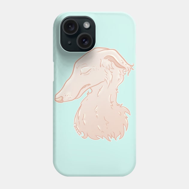 Elegant Borzoi Phone Case by Jan Grackle