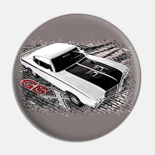 White 70 Buick GSX Pin