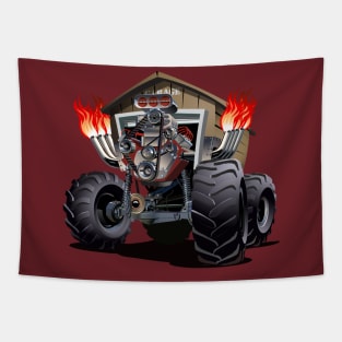 Cartoon Monster Truck Tapestry