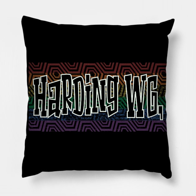 LGBTQ PRIDE EQUAL USA HARDING Pillow by Zodiac BeMac