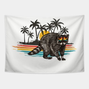 Trash Panda Summer Vacation Tapestry