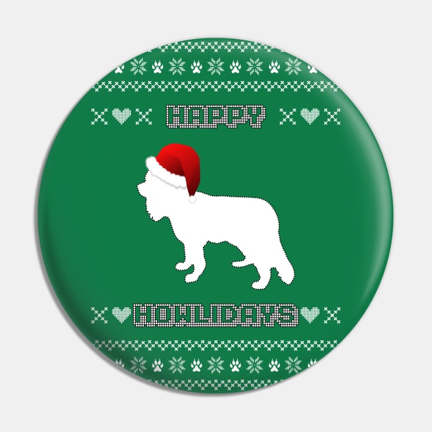 Cavalier King Charles Spaniel Ugly Christmas Sweater Pin by Cavalier Gifts