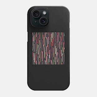 Pick up Sticks in warm fall tones on charcoal Phone Case