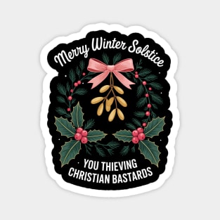 Merry Winter Christian Bastards Magnet
