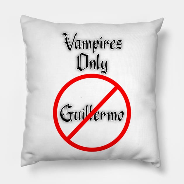 Vampires only. Pillow by dflynndesigns