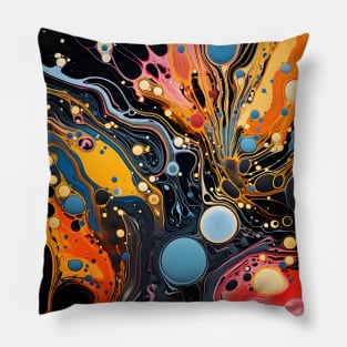 Vibrant Euphoria Abstract Canvas Pillow