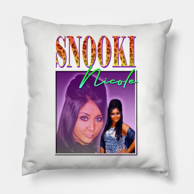 Snooki Retro Pillow by Ladybird Etch Co.