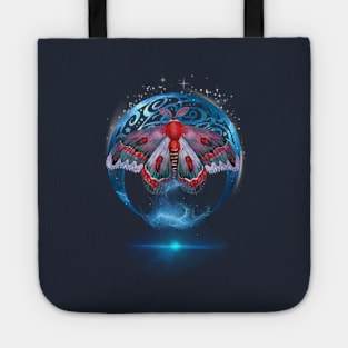 Mystical Moth with Moon and Stars Tote