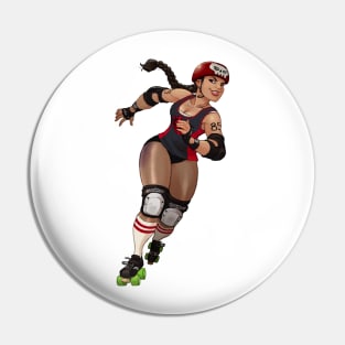 Seoul Stealer - roller derby star Pin