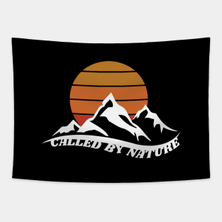 sunset and mountain Tapestry