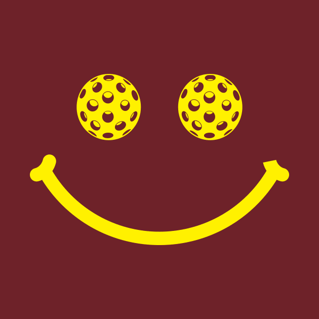 Smiley Face Pickleball Eyes Shirt by BitterOranges