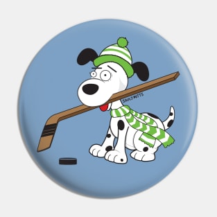 Cute Hockey Dog Pin